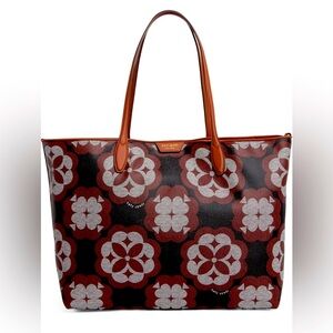 Kate Spade Brown and White Floral Tote